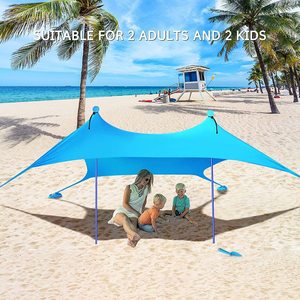 New Beach Tent Sun Shelter Canopy, Portable Shelter <b>Tarp</b> Foldable Beach Tent Beach Shade Tent - Product Image 1