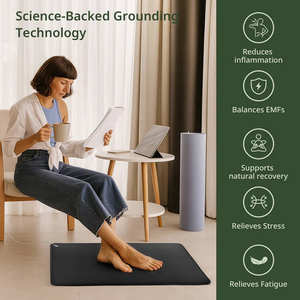 60*90 cm mise à la terre santé tapis de pied mise à la terre tapis de <span class=keywords><strong>yoga</strong></span> mise à la terre tapis de couchage avec cordon <span class=keywords><strong>pour</strong></span> sommeil terre connecté <span class=keywords><strong>bien</strong></span>-être - Product Image 5