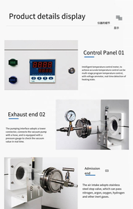 Horno Tubular de Vacío para Atmósfera de Alta Temperatura, Horno Tubular de Calentamiento para Laboratorio - Product Image 2