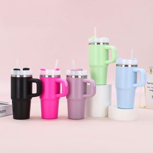 Vaso Infantil de Acero Inoxidable de 14 oz con Pajita y Asa, Taza Aislada para Beber al Aire Libre y en Viajes - Product Image 2