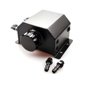 Réservoir de récupération d'huile universel en aluminium carré de 1L pour modification de moteur de voiture, avec niveau de liquide visible et récupération des gaz de déchets - Product Image 3