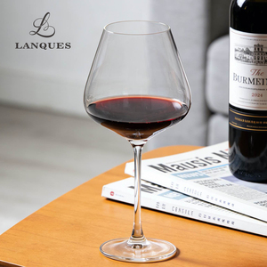 Verres à vin <span class=keywords><strong>de</strong></span> <span class=keywords><strong>Bourgogne</strong></span> ovales à long pied, style européen, transparents, durables, fabriqués à la machine, capacité 670 ml, compatibles lave-vaisselle, <span class=keywords><strong>de</strong></span> la marque Lanques Premium - Product Image 1