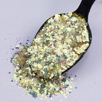 Bubuk Glitter Chunky Ramah Lingkungan Pastel Radiant Tahan Pelarut Tidak Beracun 1KG Kantong Poliester Kerajinan Tumbler Natal Riasan