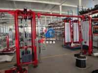 YG FITNESS YG-7054 Machine de musculation professionnelle multi-positions réglable 5 stations avec système de croisement de câbles pour salle de sport