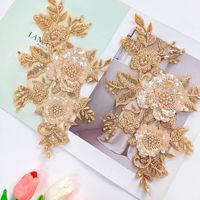 AFFNINTY Novel Design Strass Paillettes Broderie Dentelle Abaya Applique Perlée Patch pour Hijab Vêtements Accessoires