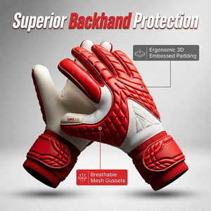 <span class=keywords><strong>Guanti</strong></span> da <span class=keywords><strong>Portiere</strong></span> <span class=keywords><strong>Professionali</strong></span> in Lattice Tedesco URG 2.0 con Protezione 3D, <span class=keywords><strong>Guanti</strong></span> da Calcio per Adulti, Produzione OEM ODM Personalizzata - Product Image 3