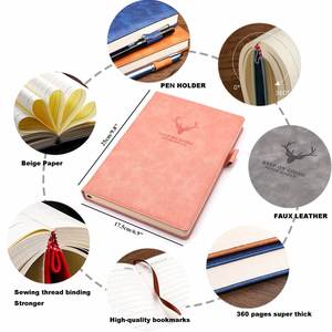 Custom Logo Simple Book Hardcover Printed Leather <b>Diary</b> Planner Premium Quality Notebooks Durable Leather Cover Custom Color - Product Image 2