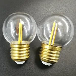 Outdoor Decorative Bulb ES Golfball Lamp E27 2W PLASTIC LED Filament Bulb