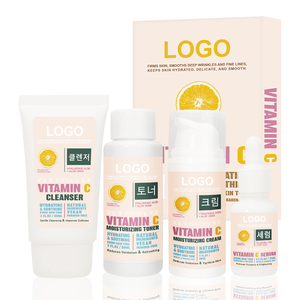 Ensemble Nettoyant, Tonique, Sérum et Crème Vitamine C Marque Blanche pour Nettoyage en Profondeur des Pores, Équilibrage du pH, Hydratation Intense, Réduction des Taches Brunes et Stimulation du Collagène - Product Image 2