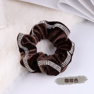 مريحة الفاخرة بلينغ كريستال المخملية توك شعر رباط شعر تألق الماس حجر الراين غامض scrunchie ل - Product Image 3