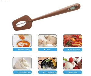 Thermomètre numérique électronique 2 en 1 pour la cuisine, la cuisson des aliments, le chocolat, avec spatule en silicone - Product Image 6