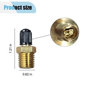 Tige de valve de pneu sans chambre à air en cuivre M10x118 1/4 NPT pour remplacement de pneus de voiture et de moto - Product Image 1