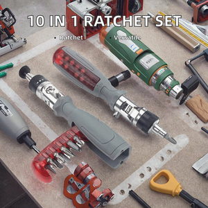 Ensemble de tournevis à cliquet manuel <span class=keywords><strong>GLEDE</strong></span> 10-en-1, kit d'outils à main OEM avec embouts, garantie 1 an, emballage en boîte - Product Image 2