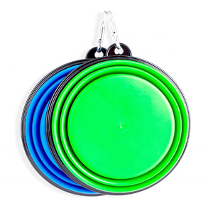 5.0 inç taşınabilir silikon hayvan mama kabı, katlanabilir genişletilebilir su besleme seyahat kasesi kupası çanak için Pet köpek kedi 1000ml - Product Image 4