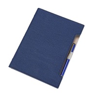 Individuelles Logo A5 PU-Textur Notizbuch mit Stifthalter Verschluss Drahtbindung Business Büro Meeting Tagebuch Journal