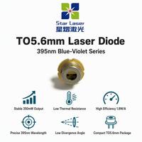Diode laser bleu-violet SHARP GH0393AA2G 395nm 300mW TO5.6mm LD pour traitement médical, industriel et polymérisation UV