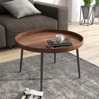 Meubles de salon modernes en bois ensemble de tables basses rondes