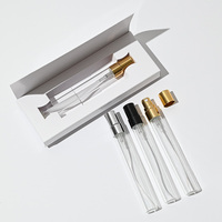 Bon marché de haute qualité 2ml 3ml 5ml 10ml petits flacons d'atomiseur de parfum échantillon bouteille en verre avec pompe de pulvérisation en plastique mini bouteilles de testeur