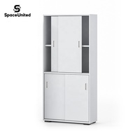 Archivador Alto de Madera Premium SpaceUnited, Almacenamiento de Oficina, Biblioteca Escolar, Muebles de Oficina de Lujo