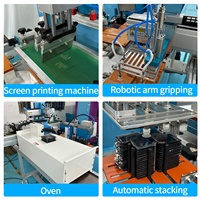 Máquina de pantalla de seda rotativa totalmente automática de brazo robótico plano personalizado no estándar para impresión de batería