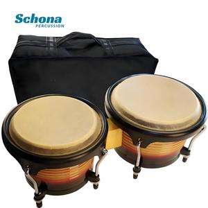 Tambores Bongo de Madera de Roble <span class=keywords><strong>Verde</strong></span> de 7+9 Pulgadas, Directo de Fábrica, con Piel de Vacuno Premium, Tambores de Mano de Madera de Roble con Bolsa, Instrumentos de Percusión - Product Image 2