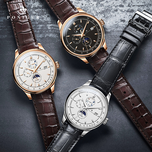 Reloj de Cuero PONIGER 2026 OEM para Hombre, Directo de Fábrica, 4 Colores, Relojes de Pulsera para Hombre, Automático W P8.15, Reloj Masculino de Lujo - Product Image 4