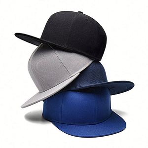 Custom Logo High Profile Structured Plain Back <b>Flat</b> Brim Hat <b>Men</b> Women Adjustable Hip Hop <b>Cap</b> Multicolor Promotional Gifts - Product Image 1