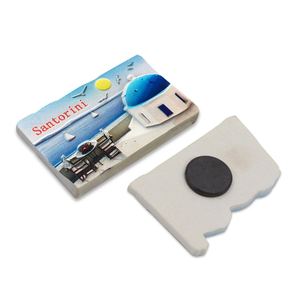 Imán de Recuerdo de Santorini con Diseño Personalizable, Adorno de Resina 3D de Casa Griega para Refrigerador - Product Image 2