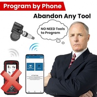 Sensor Logam NFC QQr Asli 315MHz 433MHz 2in1 Sistem Pemantau Tekanan Ban Universal TPMS Programmer Sensor