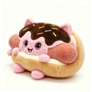 Peluche personnalisée pour chat en forme de hot-dog, jouet en peluche hot-dog, peluche animale alimentaire, peluche pour chat, peluche alimentaire de boulangerie - Product Image 4