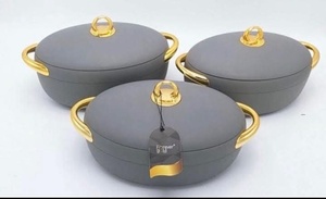 Ensemble de chauffe-plats ovales pour la maison, 3 pièces (2L, <span class=keywords><strong>2</strong></span>.5L, 3L), en acier inoxydable, isotherme, pour la vente en gros au Nigeria - Product Image 6