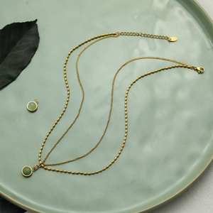 Nuevos Diseños 2025: Dijes de Acero Inoxidable con Baño de Oro de 18K, Resistentes al Deslustre, para Fabricación de Joyas DIY con Piedras Preciosas al por Mayor - Product Image 2