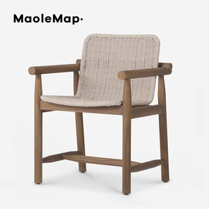 Gỗ Tếch ngoài trời sofa kết hợp khách sạn ngoài trời sân vườn không thấm nước mây ban công giải trí bàn ăn duy nhất và ghế - Product Image 5