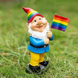 Estatuas <span class=keywords><strong>de</strong></span> Gnomo <span class=keywords><strong>de</strong></span> Jardín Personalizadas <span class=keywords><strong>de</strong></span> Resina (Hongo/Flor/Pájaro/Pala/Banderín/Mariposa) Decoración Resistente a la Intemperie para Patio Exterior - Product Image 4