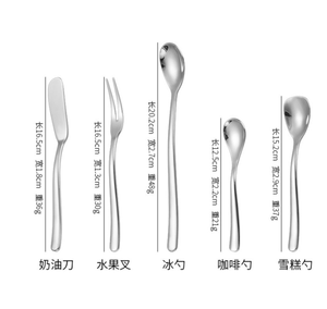 Fourchette à fruits de mer et fruits en acier inoxydable DFU234, 3 dents, en stock et personnalisable - Product Image 3