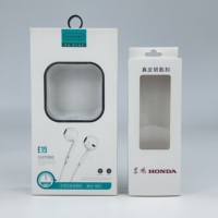 Carpeta de Cartón con Pestaña Colgante, Embalaje de Regalo Personalizado para Productos Electrónicos, Ventana con Relieve, Materiales Reciclados