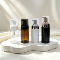 Bouteille pompe cylindrique en PET or rose et argent pour distributeur de savon cosmétique 30ml-100ml – Offre Spéciale