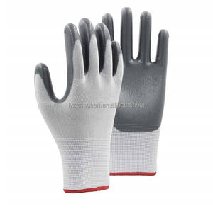 Guantes sumergidos de nitrilo recubiertos de poliéster calibre 13 de bajo precio - Product Image 3