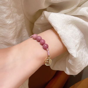 New Trung Quốc Fu Thương Hiệu Retro Đính Cườm Tay Chuỗi Vòng Đeo Tay Nữ BFF Món Quà Cùng Một Phong Cách Tay Đồ Trang Sức Chuỗi & Liên Kết Vòng Đeo Tay Net Màu Đỏ - Product Image 6