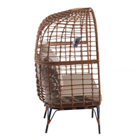 Best-seller Fauteuil œuf double en rotin avec support Fauteuil œuf double en osier surdimensionné pour 2 personnes