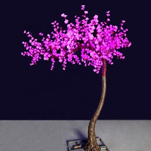 Đám cưới ngoài trời trang trí nội thất kỳ nghỉ hoa thắp sáng 10ft giáng sinh RGB điều khiển đa màu nhân tạo <span class=keywords><strong>LED</strong></span> <span class=keywords><strong>Cherry</strong></span> Blossom Twinkle cây - Product Image 1