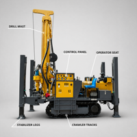 Prix d'usine – Offre spéciale : Machine de forage de puits d'eau portable 500m avec pompe à boue à vendre