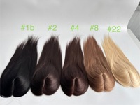 Prêt à expédier : Topper capillaire mono en cheveux humains bruts, noué à la main, avec cuticules alignées, pour femmes souffrant de perte de cheveux