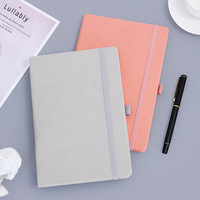 Cuadernos de Diario Personalizados con Cubierta de Cuero PU A5 con Banda Elástica, 100 Hojas, Forrados
