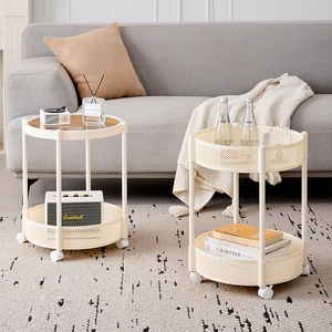 <span class=keywords><strong>Mesa</strong></span> de consola superior de cristal moderna nórdica, armario de almacenamiento de plástico para cabecera, soporte de aperitivos para el hogar, sala de estar, apto para niños - Product Image 5