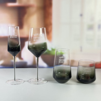 Gobelet en verre DOF en cristal vintage vert foncé de 10oz fait à la main Logo personnalisable pour whisky et bière de fête