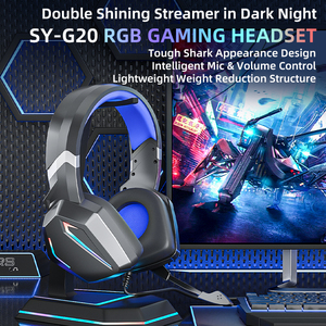 Soyto G20 Venta caliente mejor calidad <span class=keywords><strong>con</strong></span> cable RGB ordenador portátil Gaming e-sports auriculares 3D sonido envolvente micrófono auriculares OEM - Product Image 3