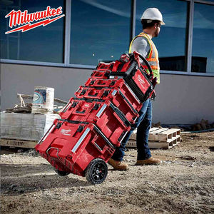 Milwaukee Pull Along Toolbox 100x70cm Plastic Storage <b>Cart</b> For <b>Tools</b> Garage Use - Product Image 2