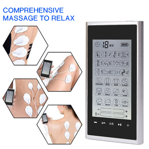 Masseur portable <span class=keywords><strong>TENS</strong></span> <span class=keywords><strong>EMS</strong></span> à impulsions basse fréquence avec 24 modes et 4 canaux indépendants - Intensité personnalisable pour usage personnel - Product Image 2