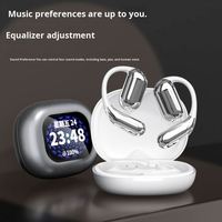 Écouteurs sportifs sans fil à oreille ouverte avec traduction IA, puce Jerry, commande vocale, écran couleur LCD et fixation auriculaire